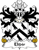 Welsh Coat of Arms for Elidir (DDU -Sir, knight of the Sepulchre)