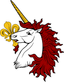 Unicorn Hd Erased Holding Fleur de Lis