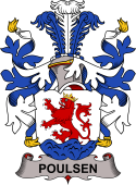 Coat of arms used by the Danish family Poulsen or Leuenbach