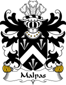 Welsh Coat of Arms for Malpas (Sir David, Descended from Owain)