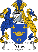 English Coat of Arms for the family Peirse