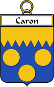 French Coat of Arms Badge for Caron