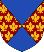 Per Saltire Semee de Lis