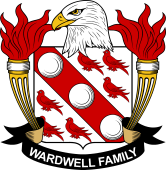 Coat of arms used by the Wardwell family in the United States of America