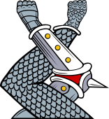 Two arms embowed gauntleted the sinister in mail the dexter in armour TMP