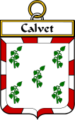 French Coat of Arms Badge for Calvet