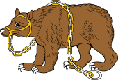 Bear Statant Chained