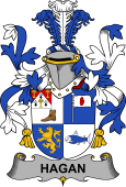 Irish Coat of Arms for Hagan or O'Hagan