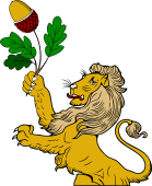 Demi Lion Rampant, Holding an Oak Slip 2