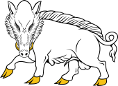 Boar Passant Guardant