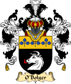 Irish Family Coat of Arms (v.25a) O'Bolger or Boulger
